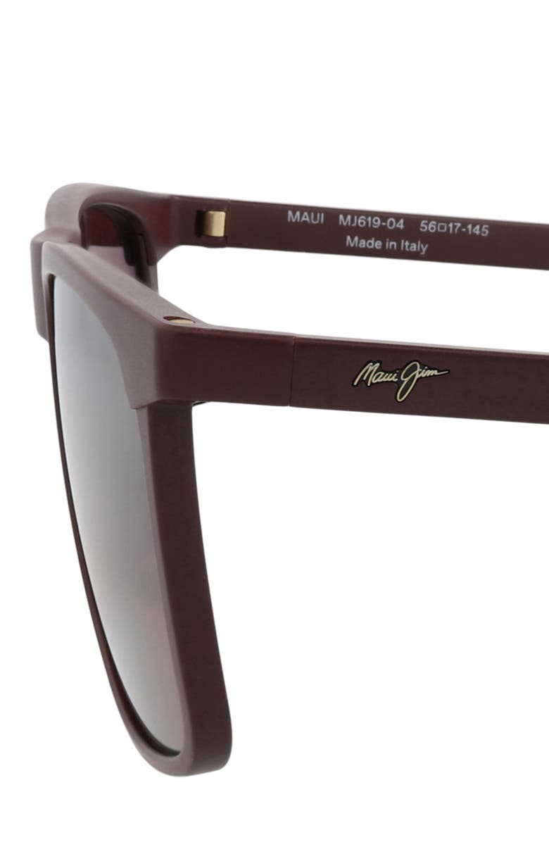 Maui Jim 56mm Square Sunglasses, Alternate, color, Burgundy Burgundy Rose