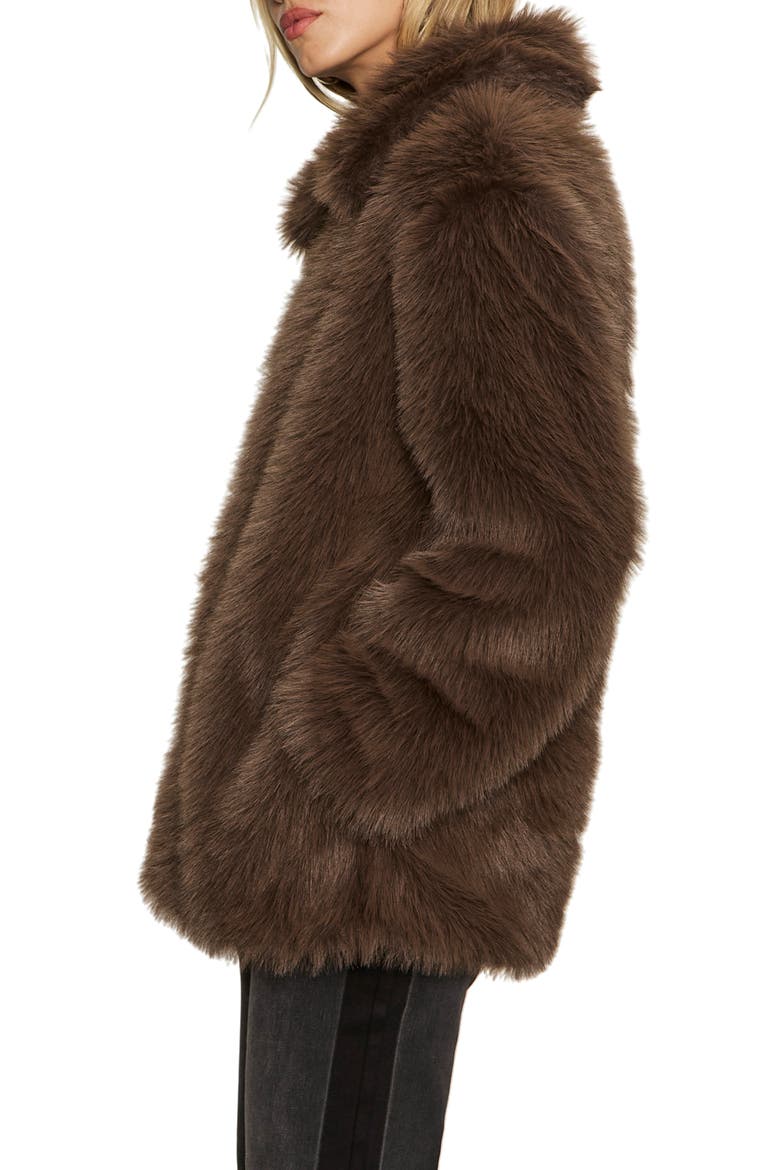 Carmen Faux Fur Coat, Alternate, color, MOREL