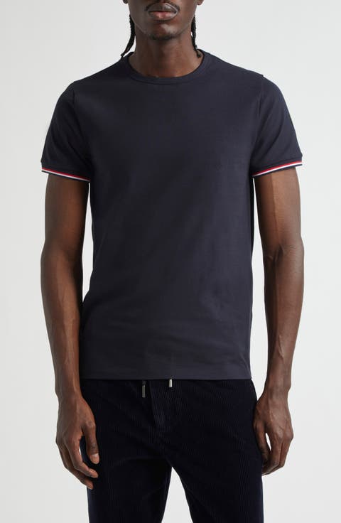 Tipped Cotton Stretch Jersey T-Shirt