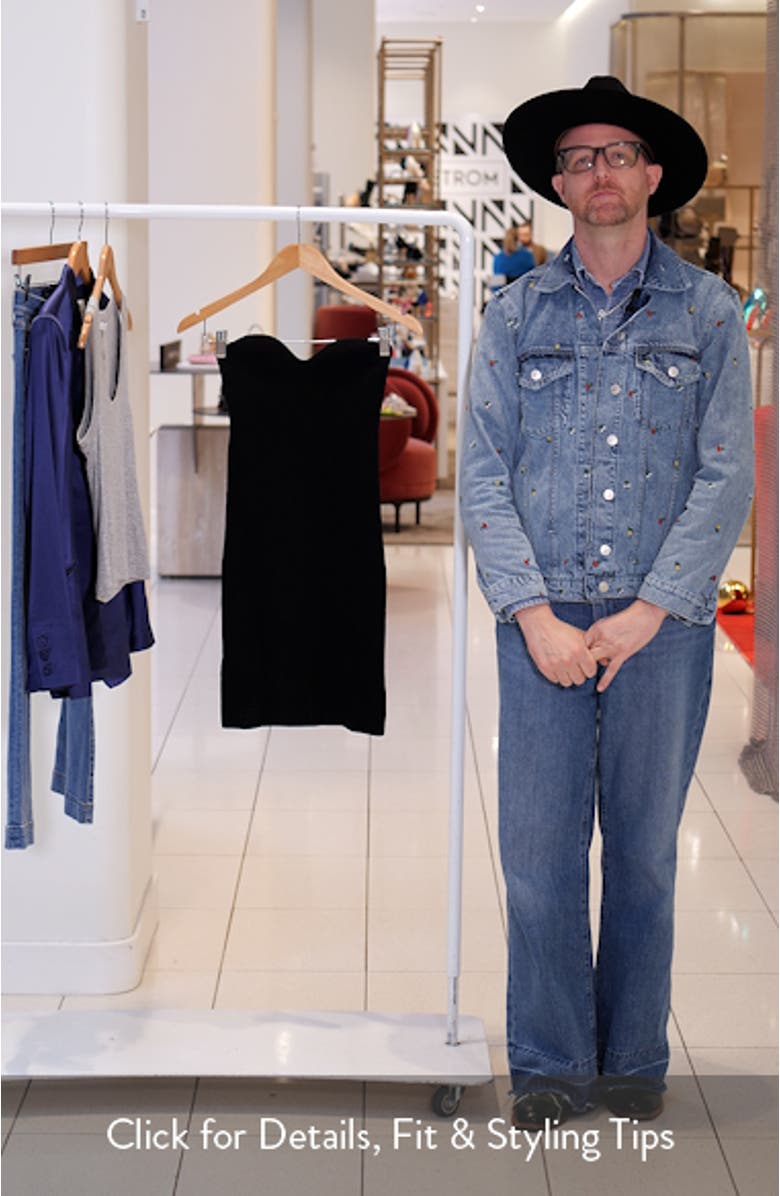 Sweetheart Rib Strapless Sweater Minidress, sales video thumbnail