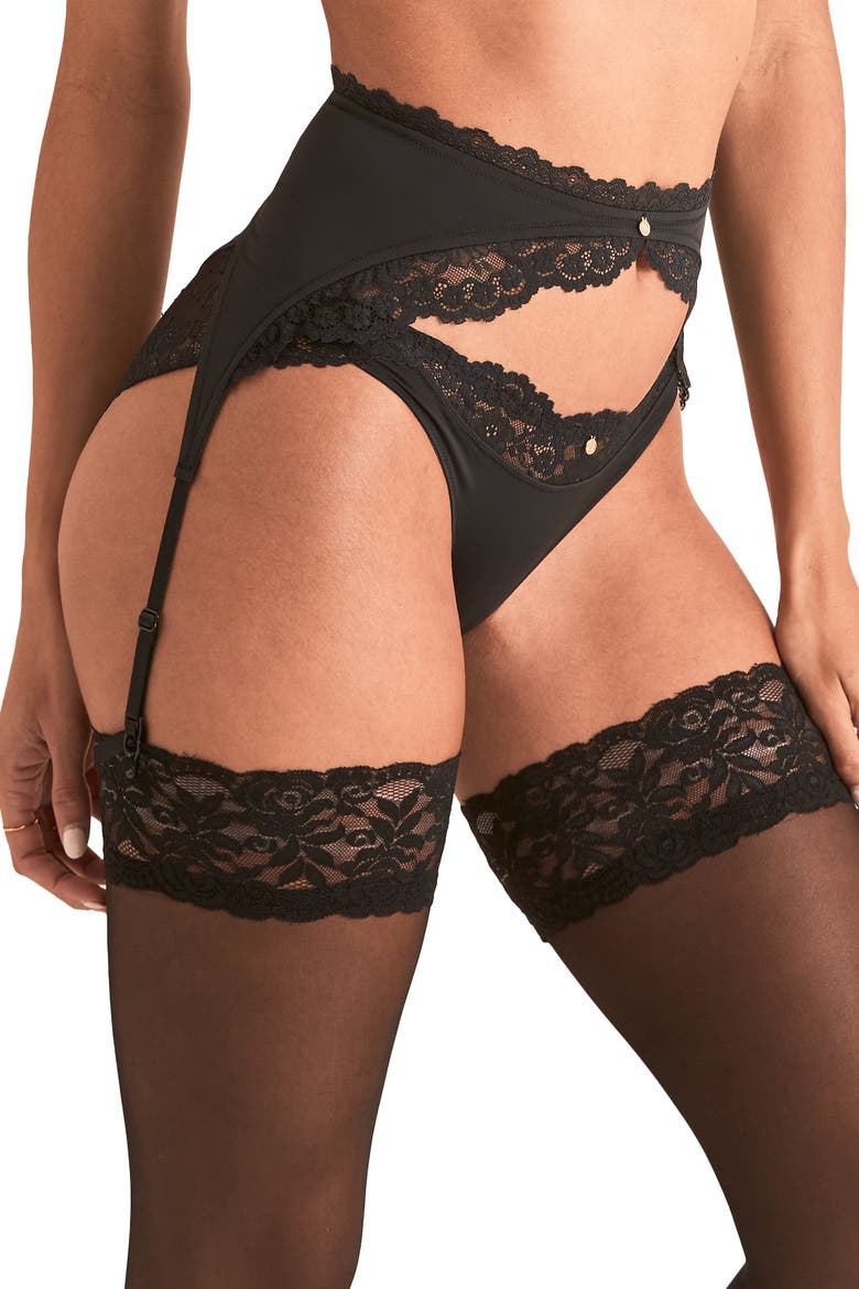 Taissa Tanga Panties, Alternate, color, Black