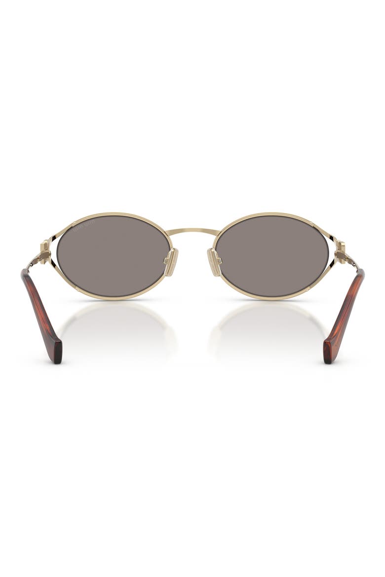 54mm Oval Sunglasses, Alternate, color, PALE GOLD / DARK GREY