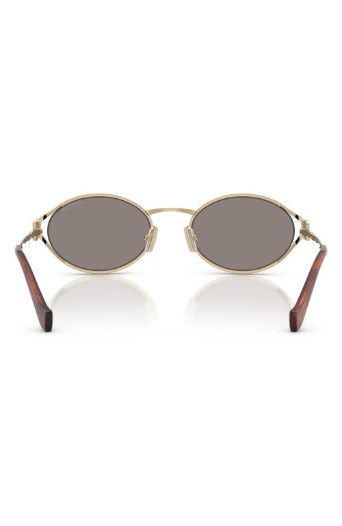 Miu Miu 54mm Oval Sunglasses In Metallic