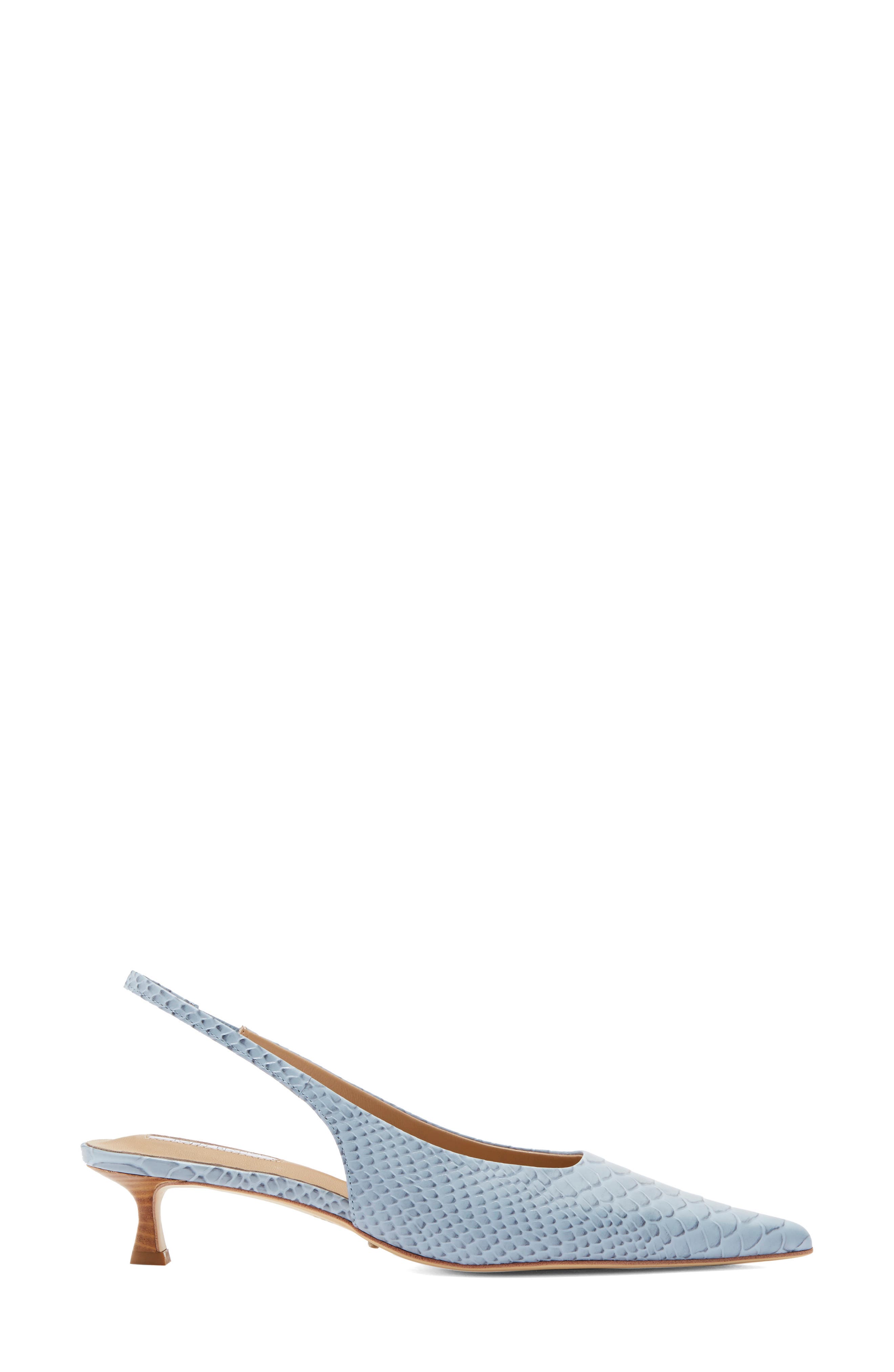 Catie Slingback Pump, Alternate, color, DENIM PYTHON