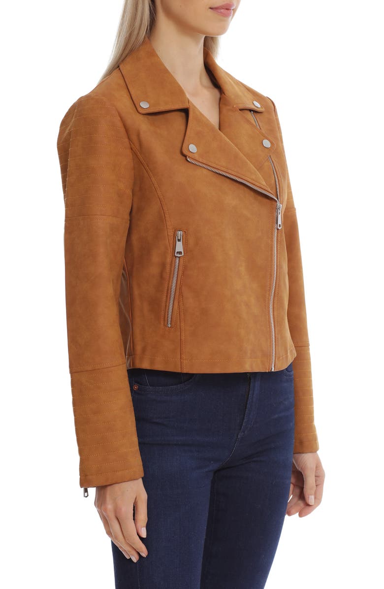 Avec Les Filles Faux Suede Moto Jacket, Alternate, color, 