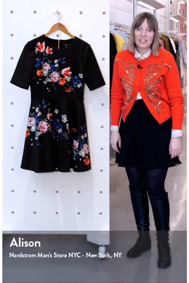 Zalena Floral Fit & Flare Dress video