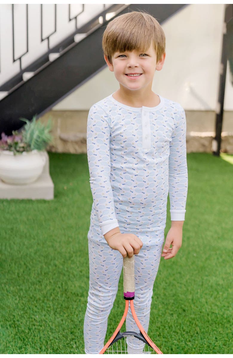 Lila and Hayes Jack Boys' Pajama Pant Set, Alternate, color, Tennis Match Blue