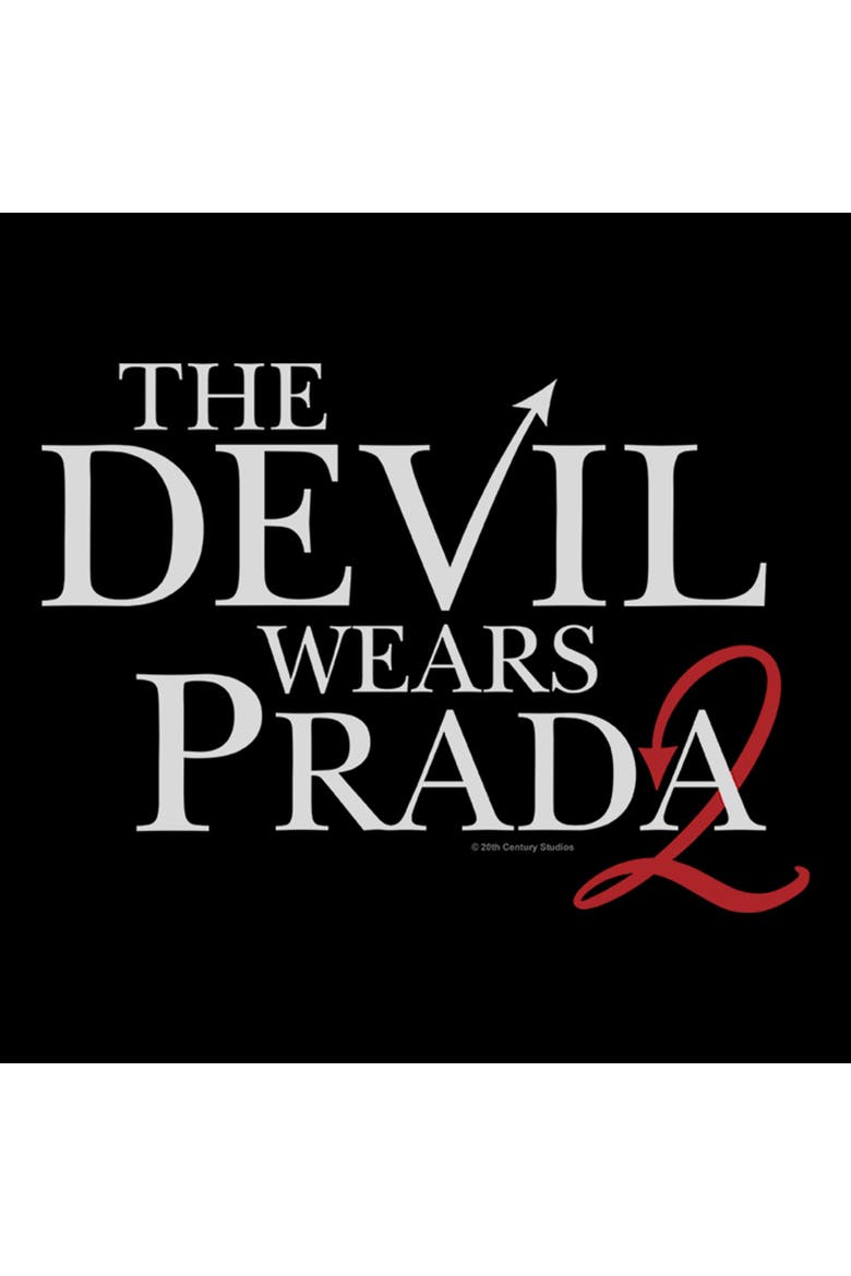Junior's The Devil Wears Prada 2 Classic Logo  Graphic T-Shirt, Alternate, color, Black