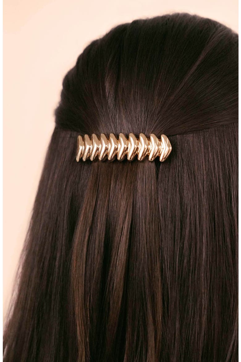 Moderna Barrette, Alternate, color, GOLD