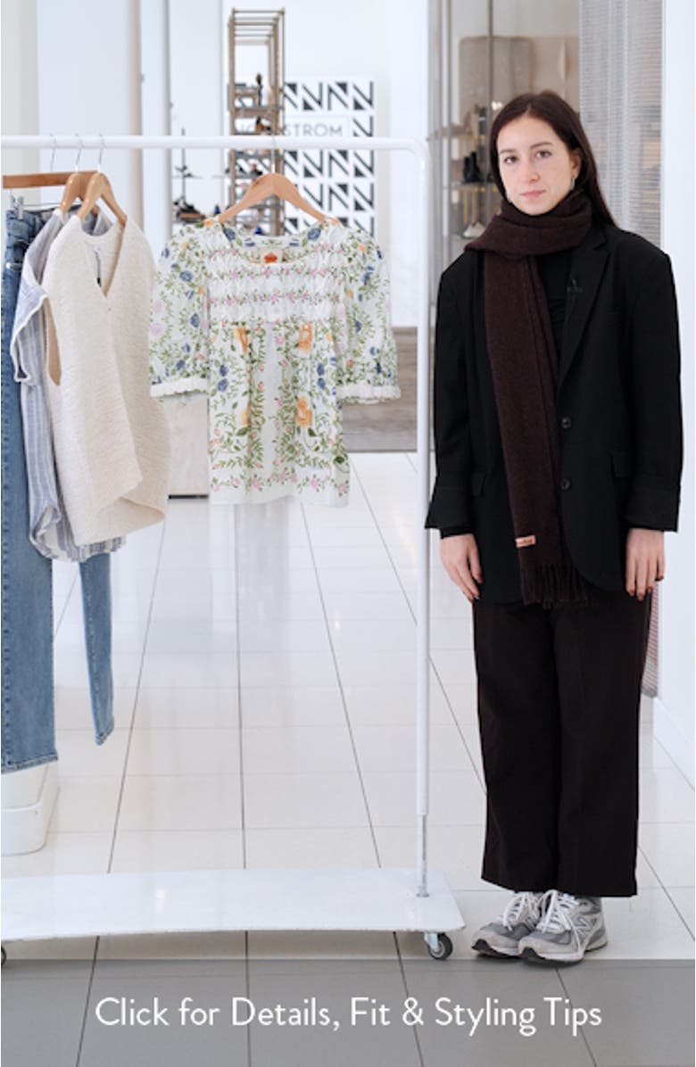 Floral Cotton Puff Sleeve Top, sales video thumbnail