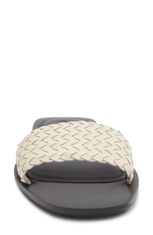 Madewell The Cora Woven Slide Sandal In White