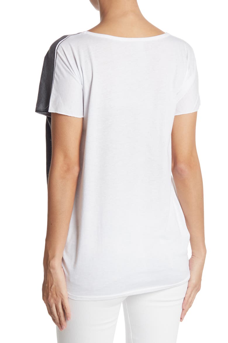 Burnout Cap Sleeve Dolman T-Shirt, Alternate, color, WHITE DYE 2
