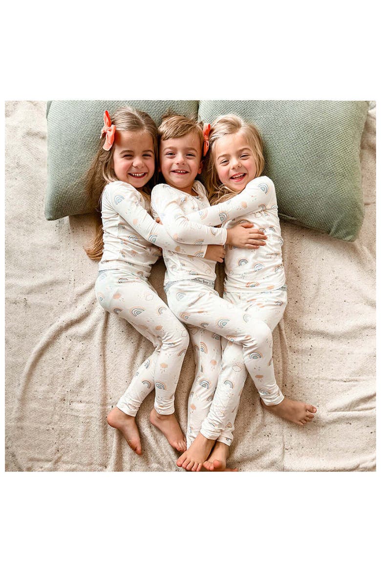 Kids' Rainbows Set of 2 Piece Pajamas, Alternate, color, Rainbows