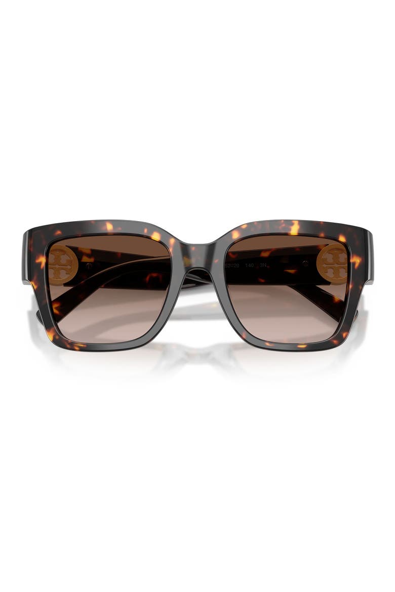 52mm Gradient Square Sunglasses, Alternate, color, BROWN TORTOISE / BROWN