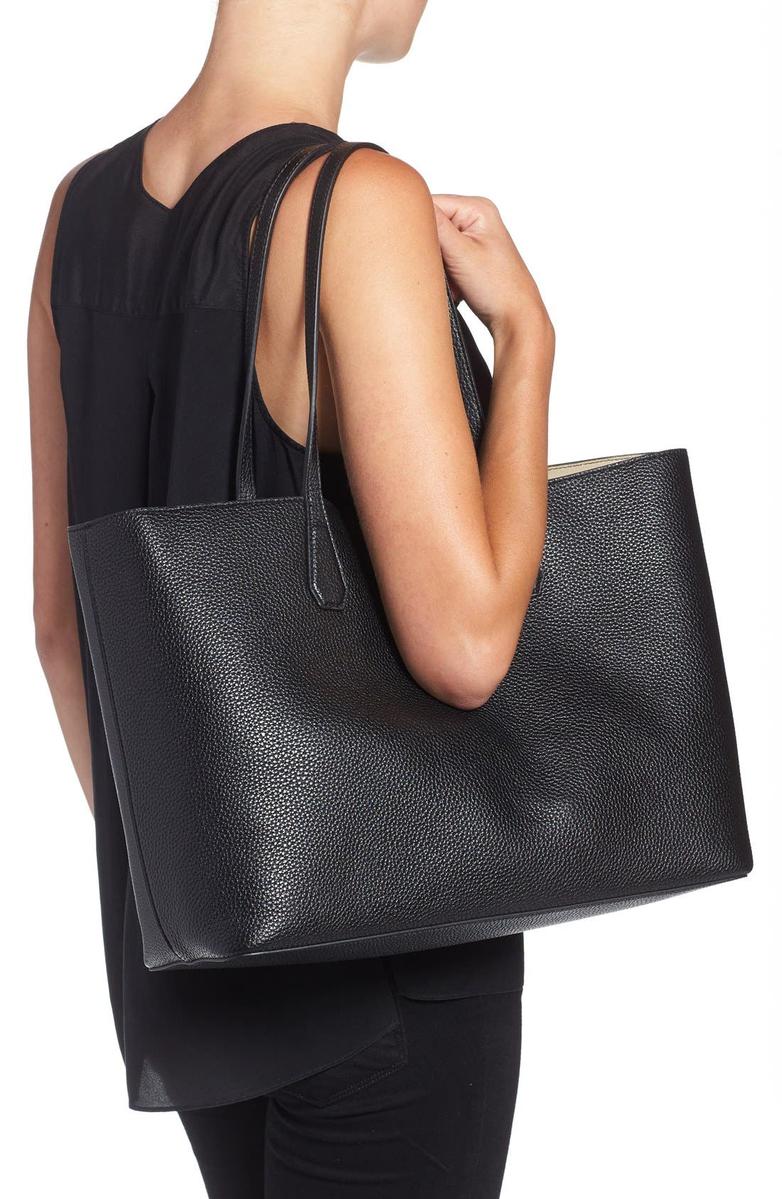 Tory Burch 'Perry' Leather Tote, Alternate, color, 