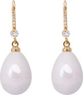 SAACHI Faux Pearl Crystal Dangle Earrings