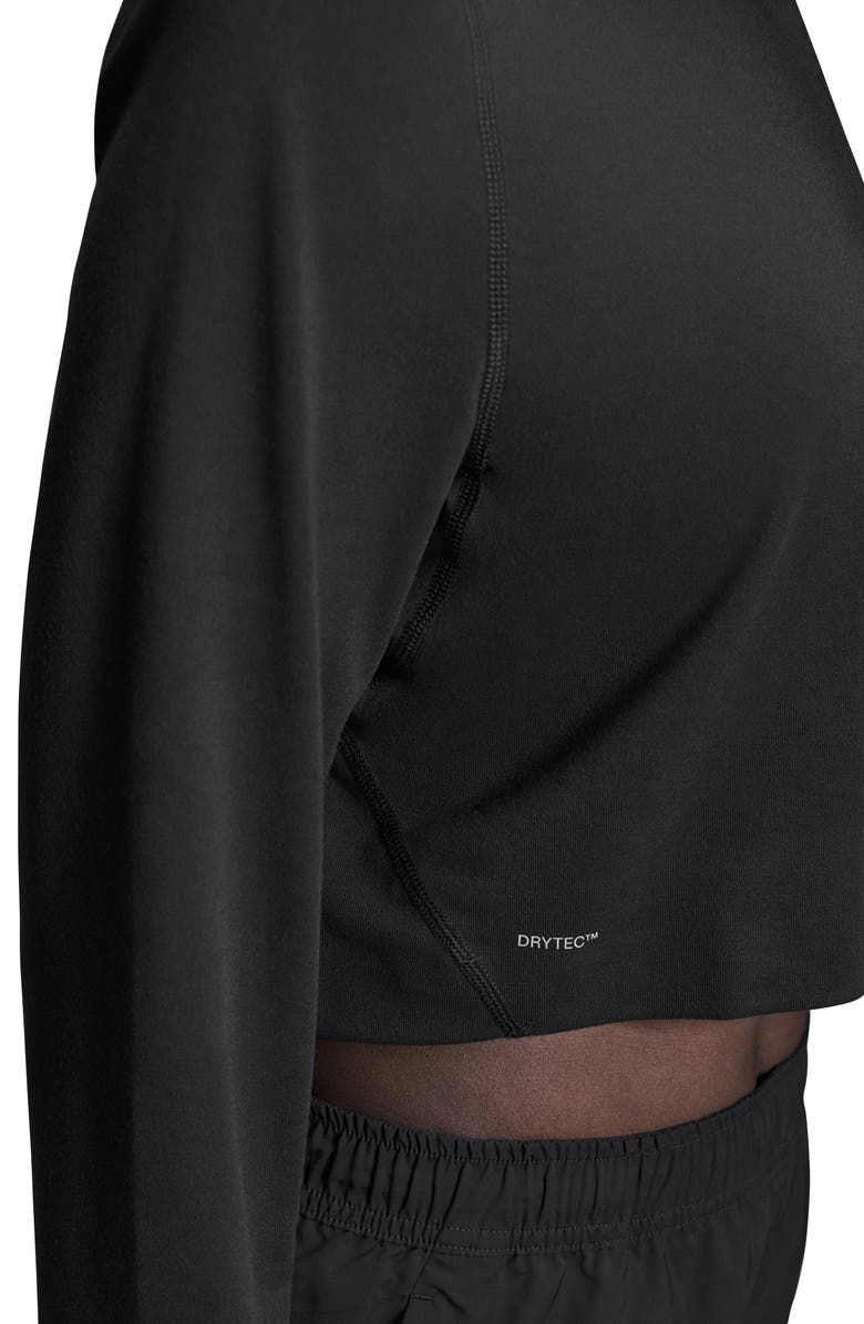 On Long Sleeve Crop Training Top, Alternate, color, Black