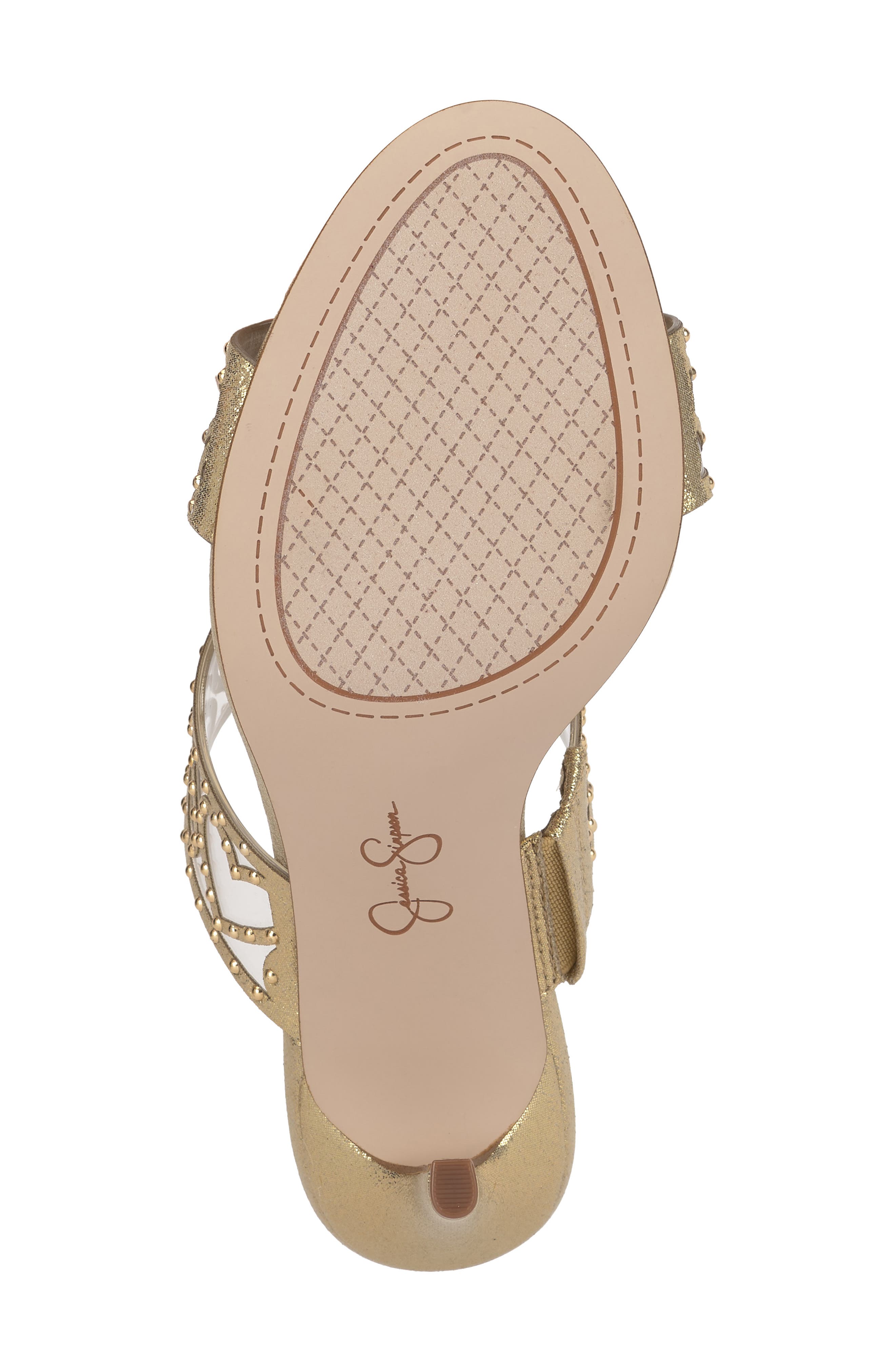 Jovara Slide Sandal, Alternate, color, GOLD/ CLEAR
