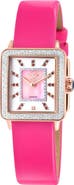 GV2 Padova Leather Strap Diamond Watch, 27mm x 30mm