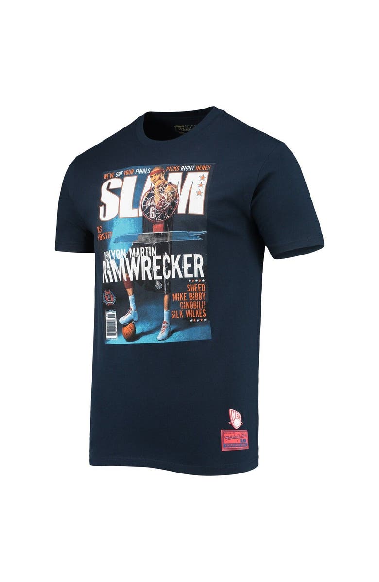 Mitchell & Ness Men's Mitchell & Ness Kenyon Martin Navy New Jersey Nets Slam Player T-Shirt, Alternate, color,