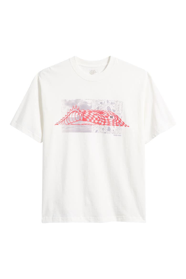 Wave Check Cotton Graphic T-Shirt, Alternate, color, WHITE