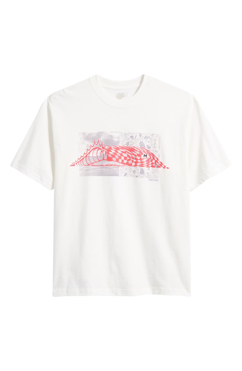 Vans Wave Check Cotton Graphic T-Shirt, Main, color, White