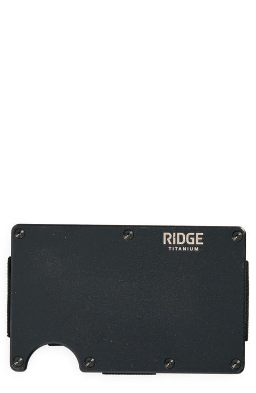 the Ridge Ridge Titanium Cash Strap Wallet in Matte Black 