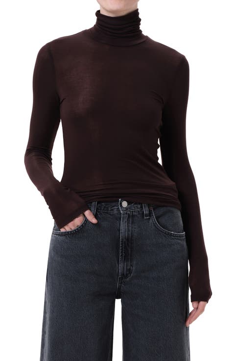 Pascale Rib Turtleneck Top