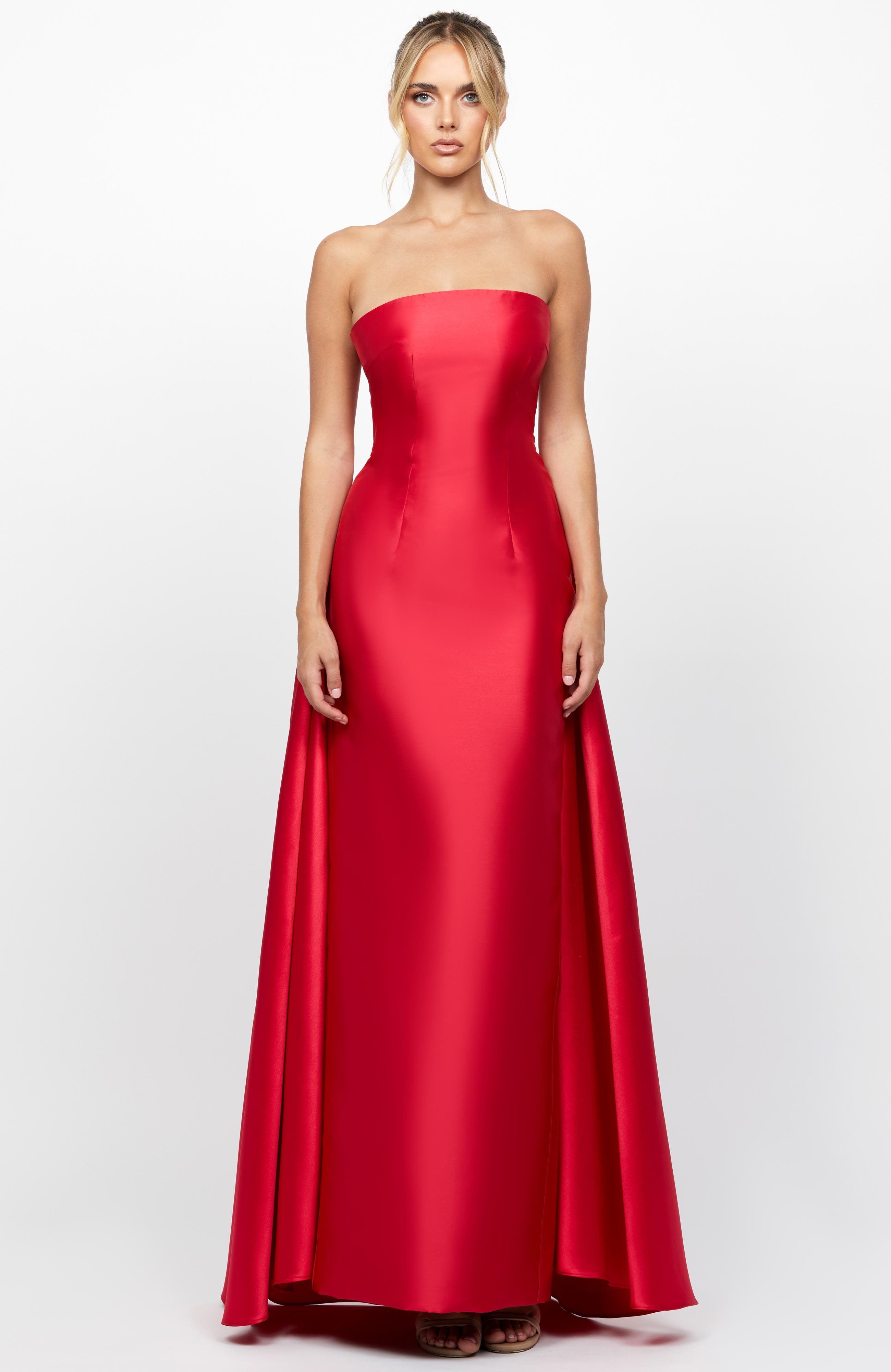 Grayce Strapless Satin Gown - image 2