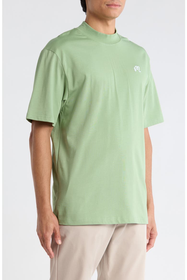 Mare Mock Neck T-Shirt, Alternate, color, SEAFOAM SAGE