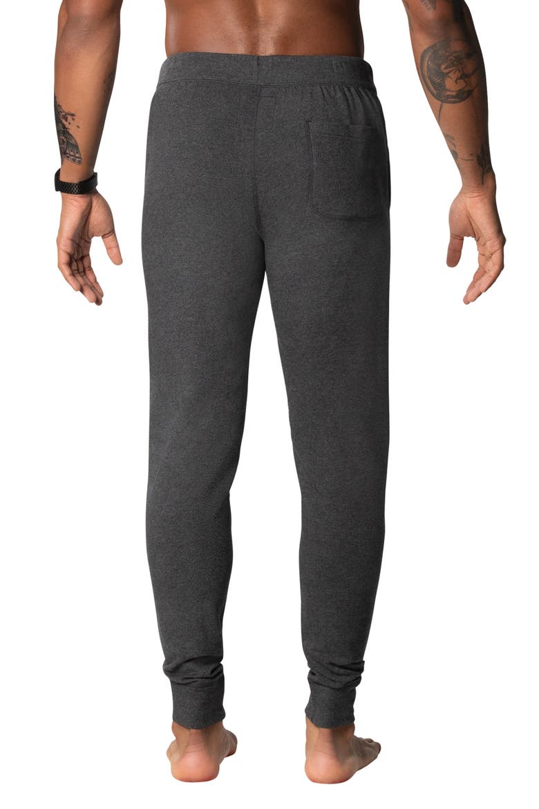 3Six Five Jogger Pajama Pants, Alternate, color, BLACK HEATHER