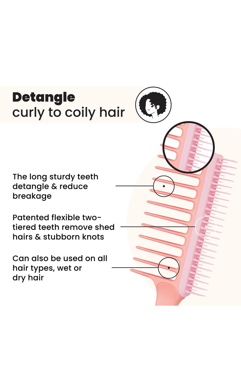 Tangle Teezer Wide Tooth Dual Sided Comb, Alternate, color, Peach