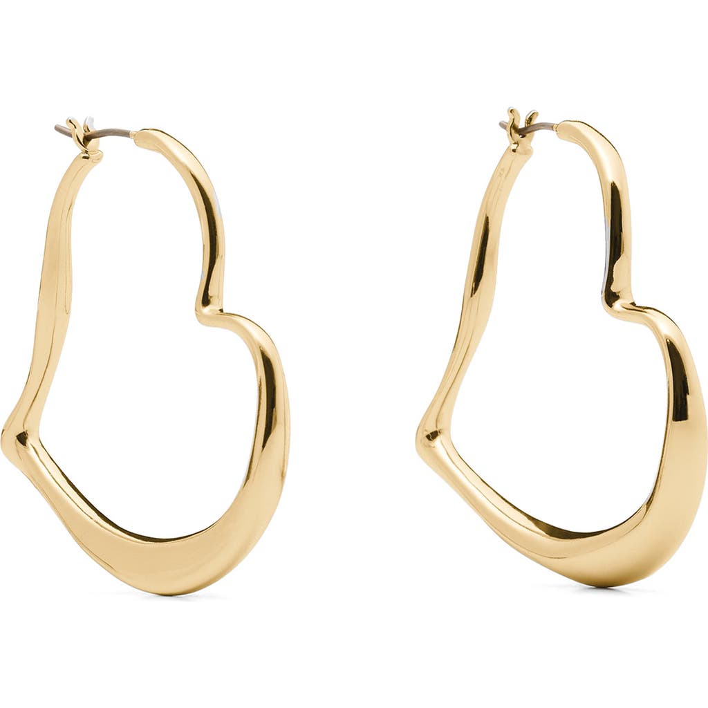Kate Spade New York Heart Hoop Earrings In Gold