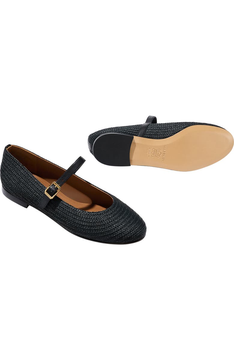 MARGAUX The Demi Jane Flat, Alternate, color, Black Raffia