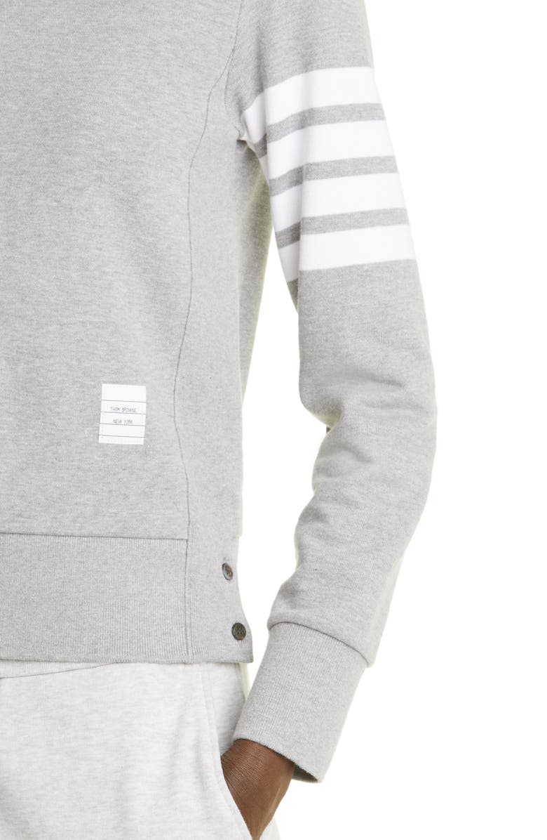 Thom Browne 4-Bar Cotton Sweatshirt, Alternate, color, 