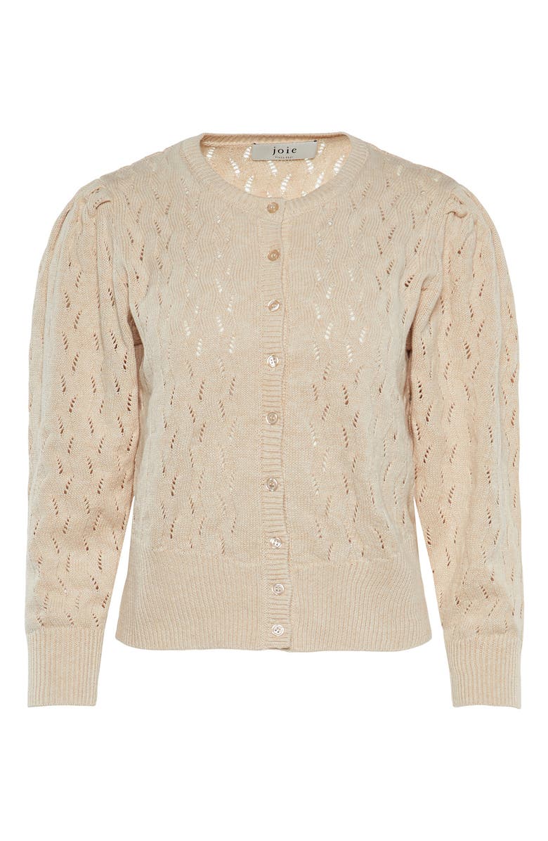 Joie Wilsale Pointelle Cotton & Linen Cardigan, Alternate, color,