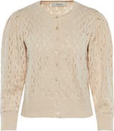 Joie Wilsale Pointelle Cotton & Linen Cardigan