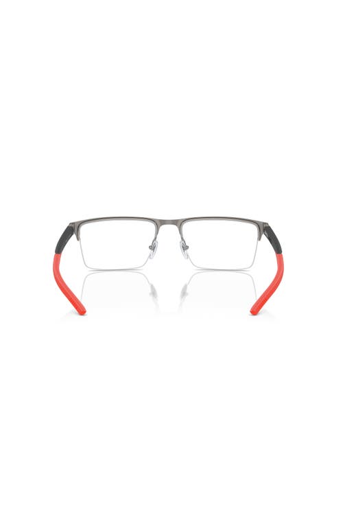 Scuderia Ferrari 57mm Rectangle Optical Glasses In Metallic