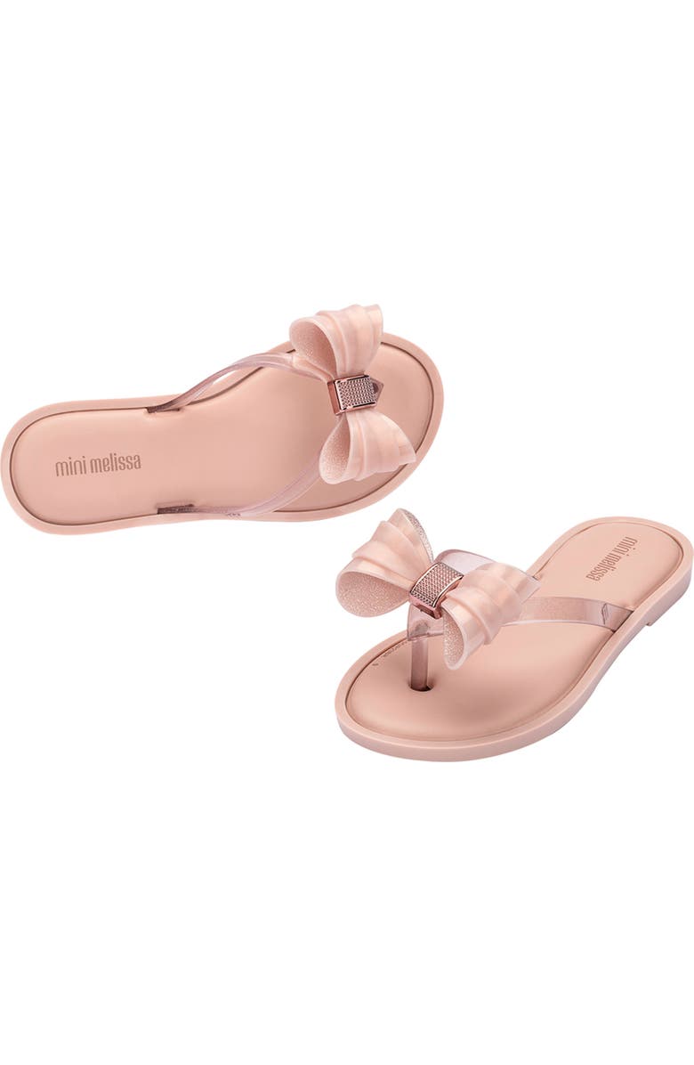 Melissa Kids' Bow Flip Flop, Alternate, color, Pink Glitter