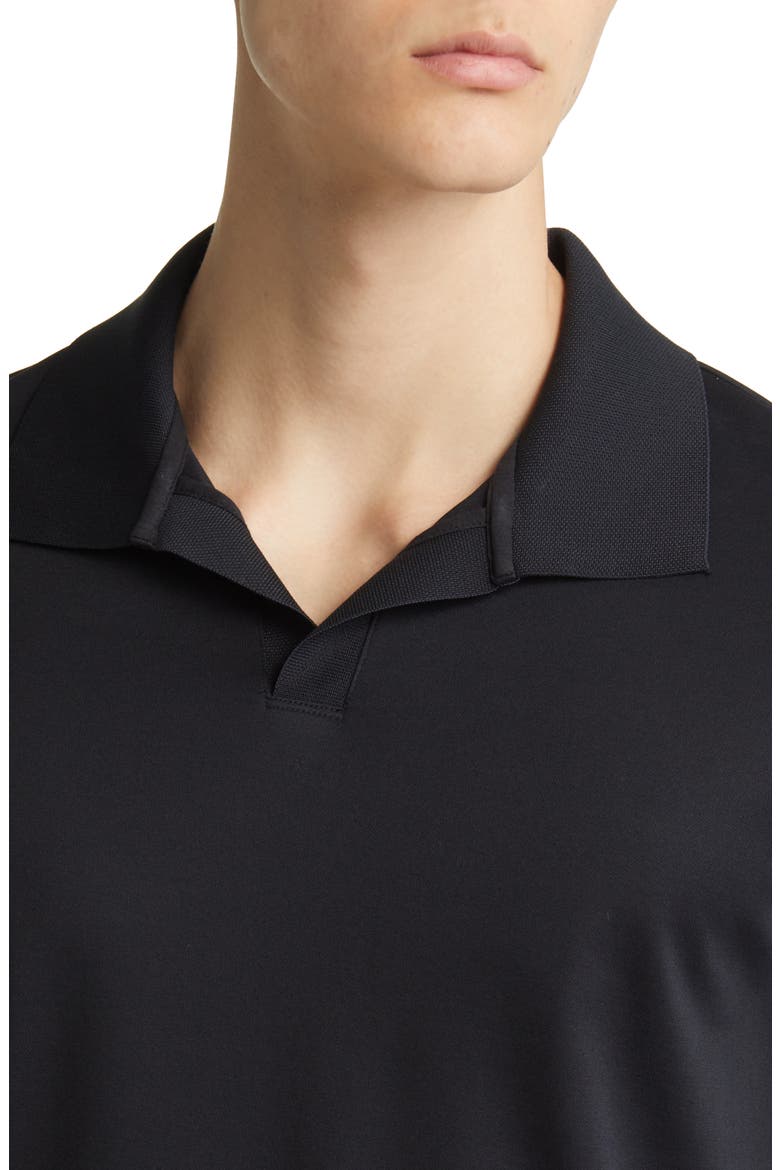 Malden Johnny Collar Polo, Alternate, color, BLACK