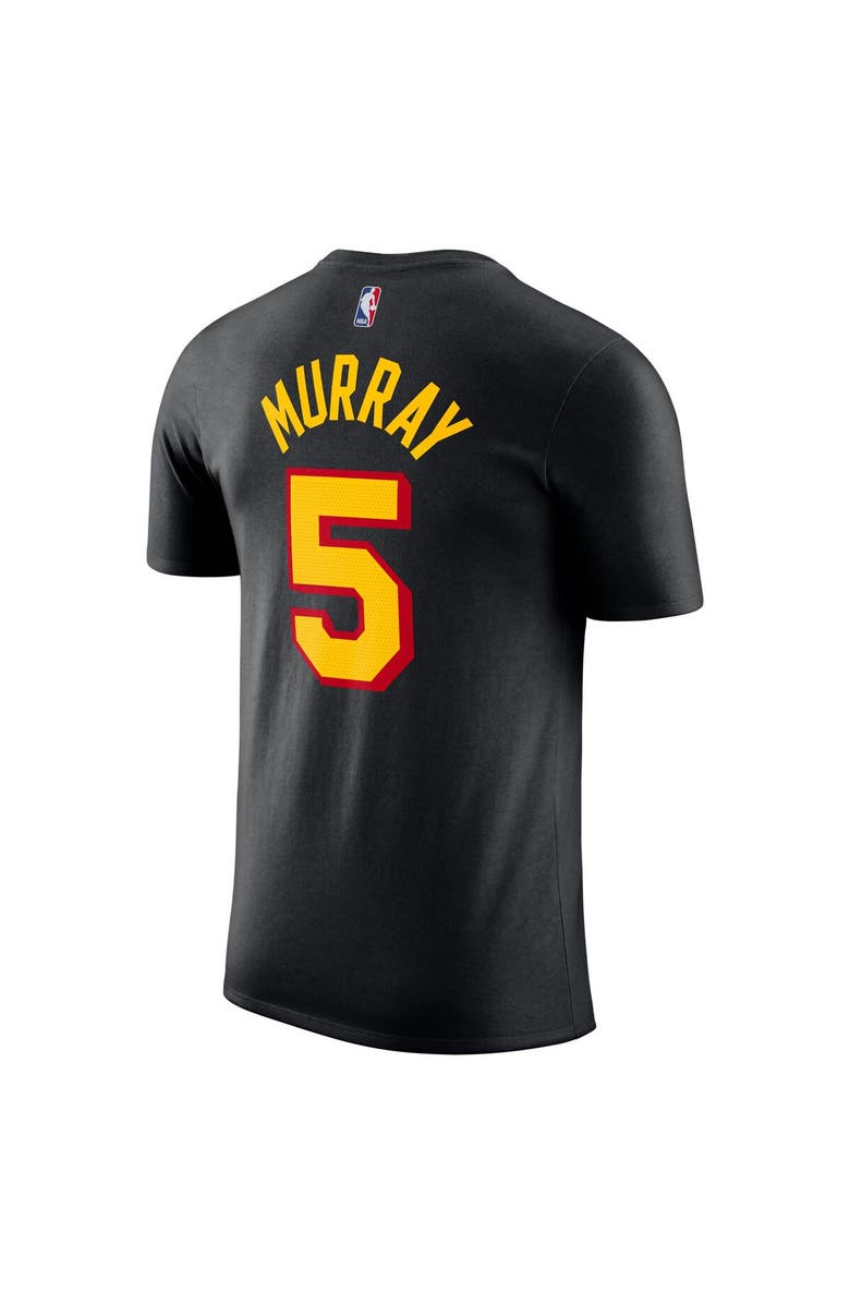Jordan Brand Men's Jordan Brand Dejounte Murray Black Atlanta Hawks 2022/23 Statement Edition Name & Number T-Shirt, Alternate, color, 