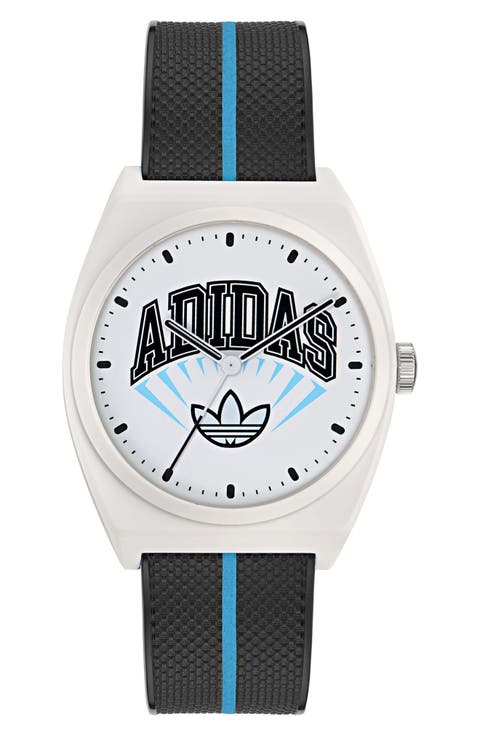 AO Street Project 2 White Logo Graphic Resin Strap Watch, 38mm