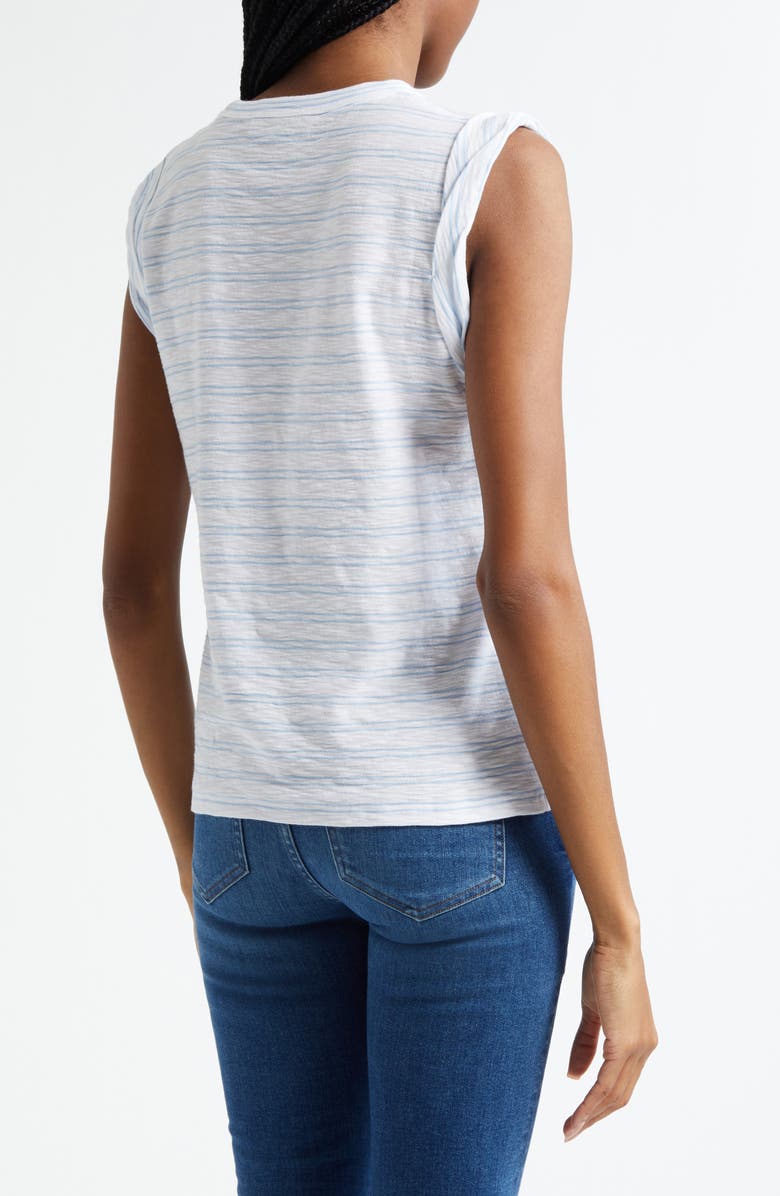 Veronica Beard Dree Muscle Tee, Alternate, color, Bluebell White