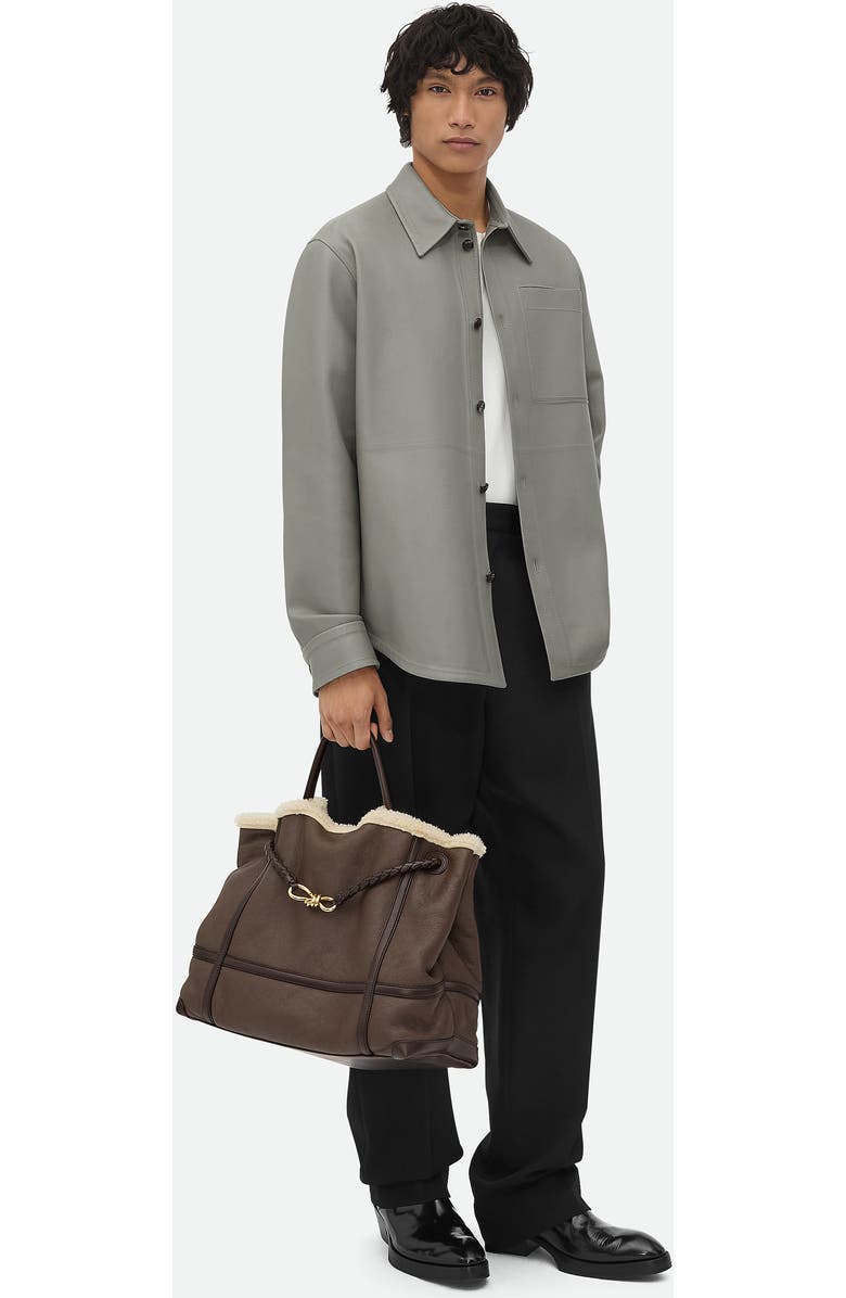 Bottega Veneta Large Andiamo Genuine Shearling Tote, Alternate, color,