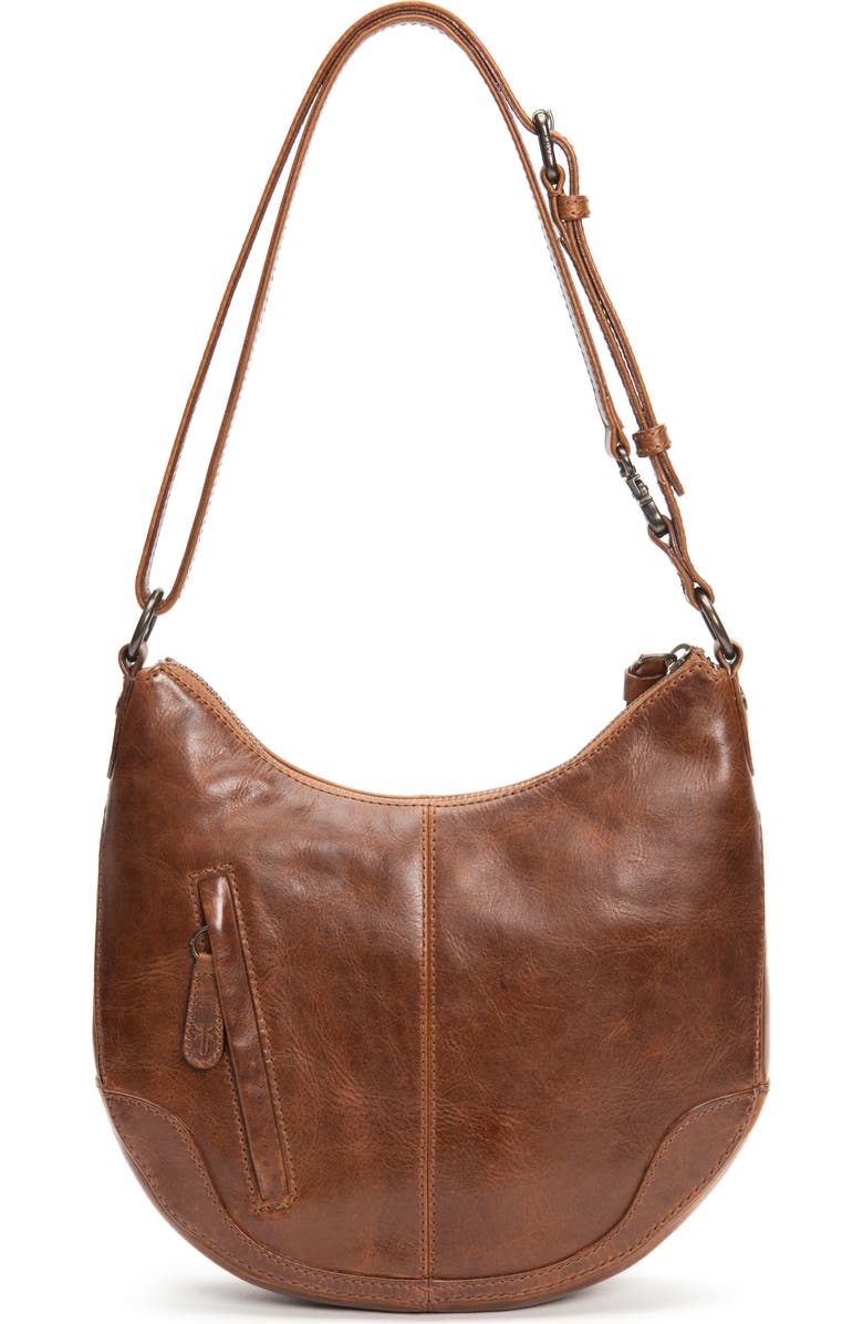 Frye Melissa Small Leather Scoop Hobo, Alternate, color,
