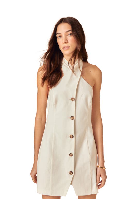 Nobody's Child Gio Organic Cotton & Linen Halter Minidress