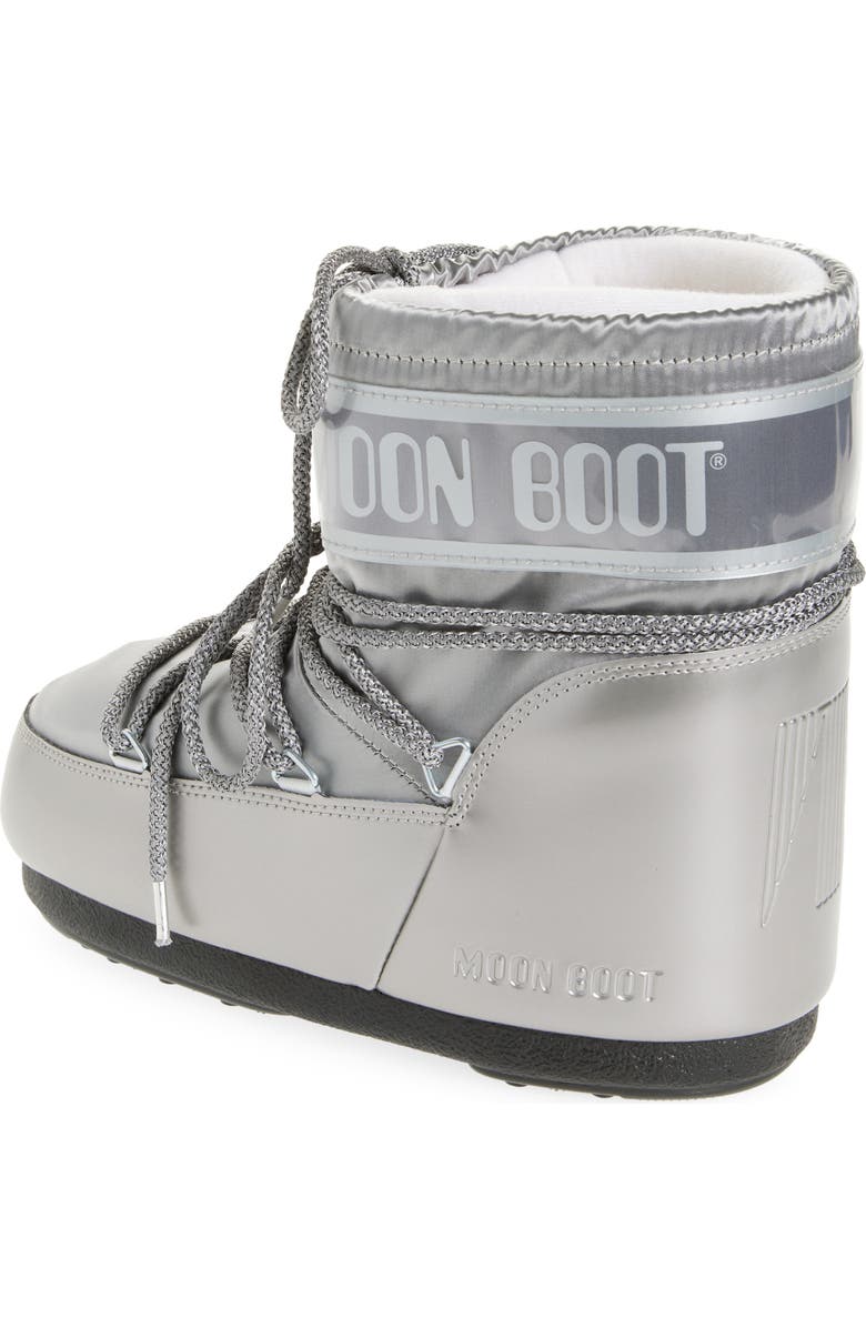 Moon Boot<sup>®</sup> Kids' Icon Low Glance Boot, Alternate, color, Silver