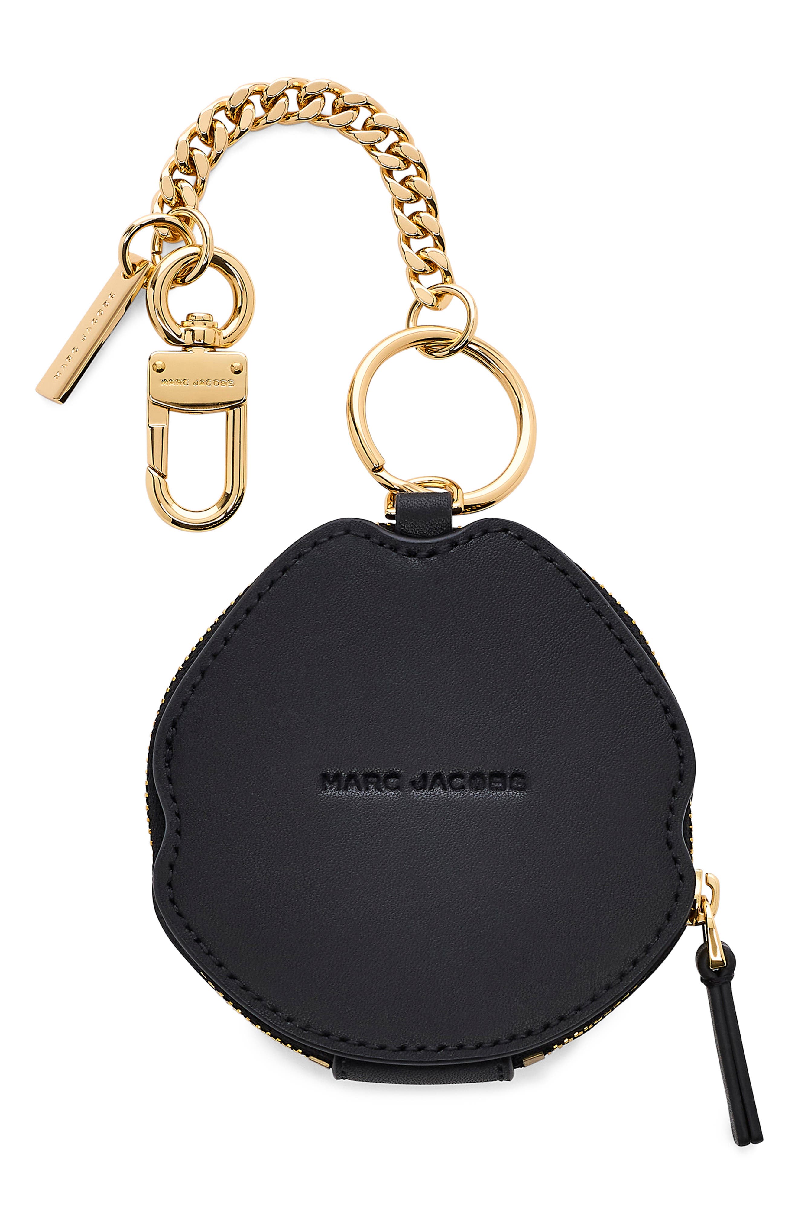 Marc Jacobs The Marc Lips Pouch Bag Charm, Alternate, color, Black