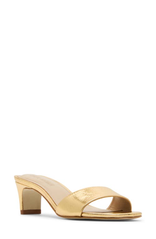 Steve Madden Patsy Slide Sandal In Gold Metallic