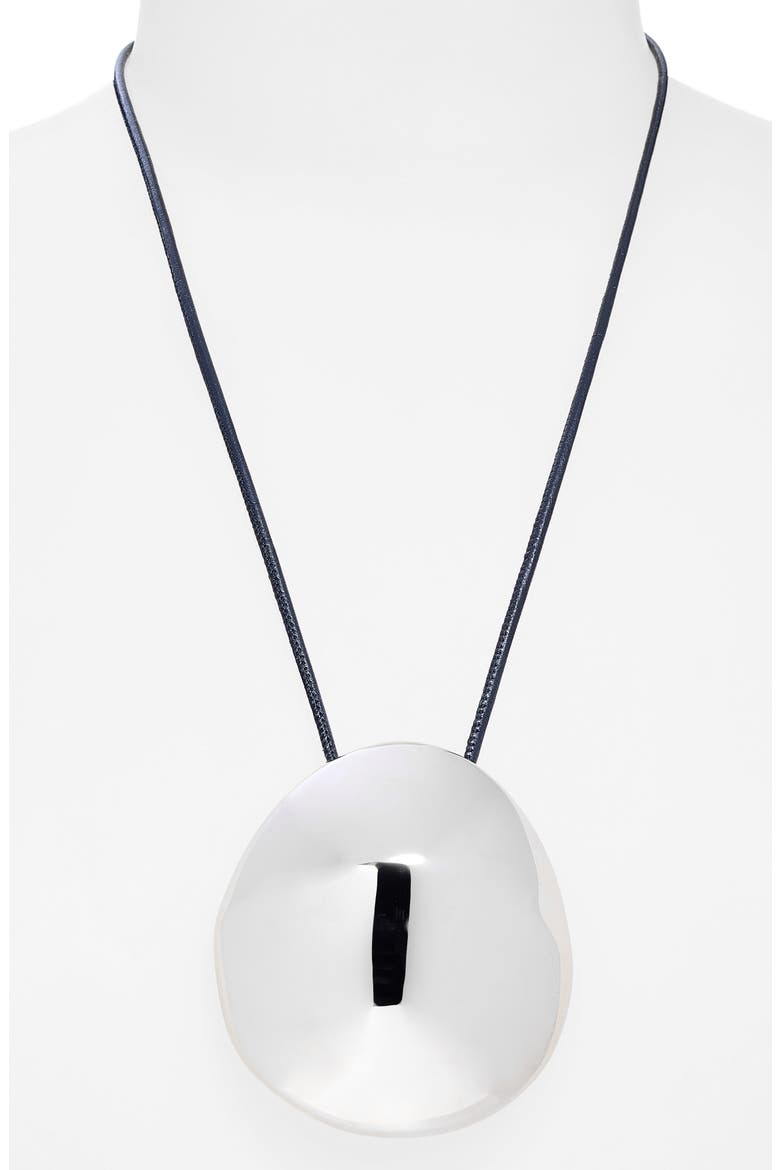 Dual Purpose Dome Necklace or Brooch, Alternate, color, ARGENT 2